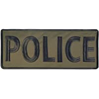 2AFTER1 Large XL Olive Drab OD Green 10x4 Inch SWAT Chest Tactical Embroidered Nylon Hook&amp-Loop Patch